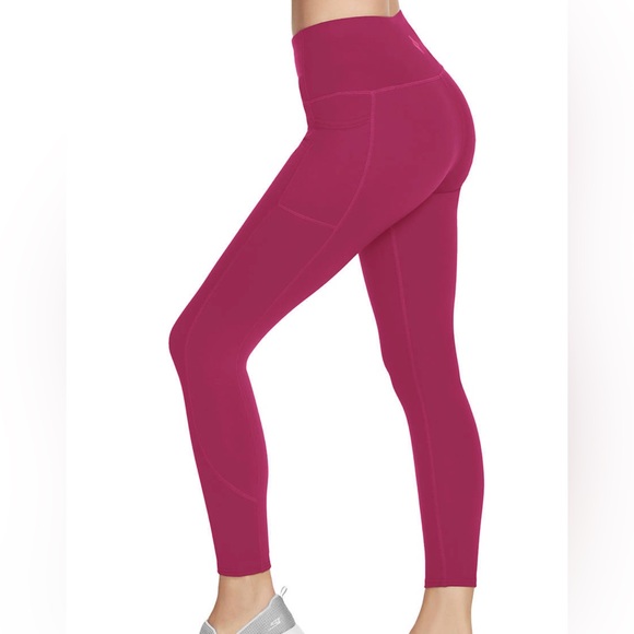 NWT 💖 7/8 LEGGINGS, MAGENTA. SKECHERS GOWALK Leggings w/ GOFLEX, Size Small - Picture 3 of 3